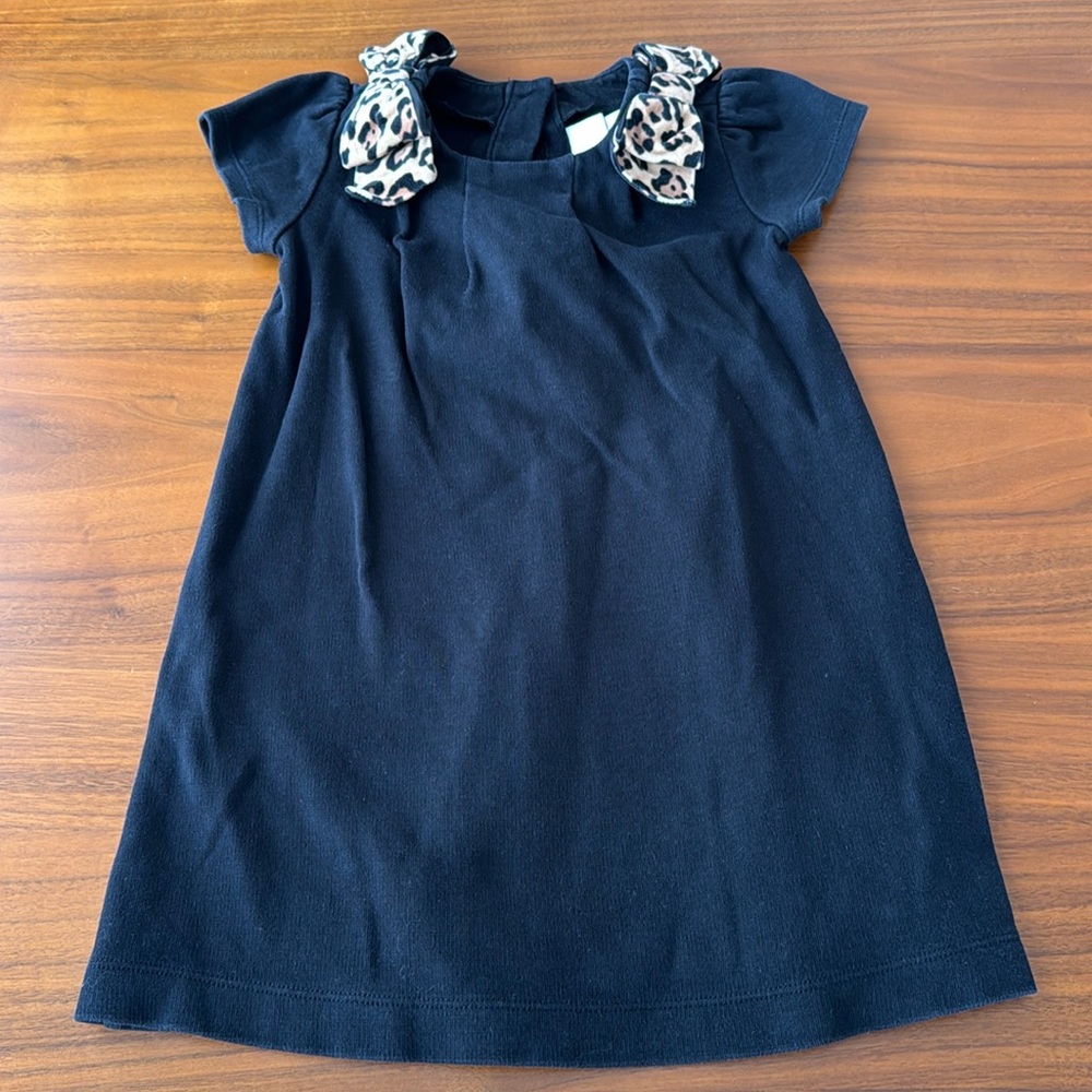 Janie and Jack toddler black leopard dress size 4